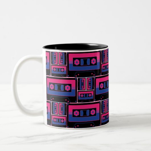 Retro Dark Bi B-Seite Zweifarbige Tasse (Links)