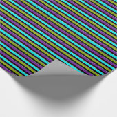Retro Dark Candy Stripe Geschenkpapier (Ecke)