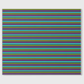 Retro Dark Candy Stripe Geschenkpapier (Flach)