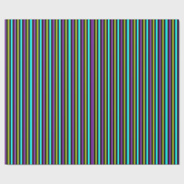 Retro Dark Candy Stripe Geschenkpapier