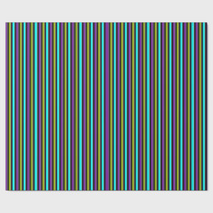 Retro Dark Candy Stripe Geschenkpapier