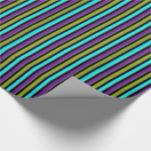 Retro Dark Candy Stripe Geschenkpapier (Ecke)
