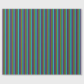 Retro Dark Candy Stripe Geschenkpapier (Flach)