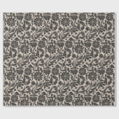 Retro Dark Daisy Geschenkpapier (Flach)