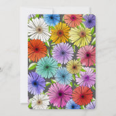 Retro Dark Gray Rustic Floral 18. Geburtstagsparty Einladung (Rückseite)