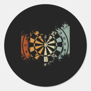 Retro Darts Vintage Darts Meister Lustige Darts Sp Runder Aufkleber