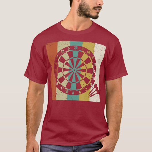 Retro DARTSCHEIBE T-Shirt (Vorderseite)