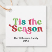 Retro Das ist die Jahreszeit für einen schönen Wei Geschenkanhänger (Vorderseite)