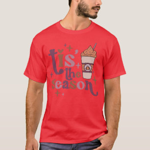 Retro das ist die Saison Pumpkin Latte glücklichen T-Shirt