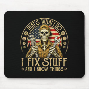 Retro Das ist was ich tue Ich repariere Sachen und Mousepad