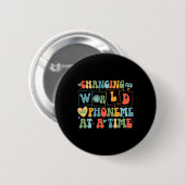 Retro das World One Phoneme zu einem Zeitpunkt Spa Button (Vorne & Hinten)