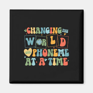 Retro das World One Phoneme zu einem Zeitpunkt Spa Magnet