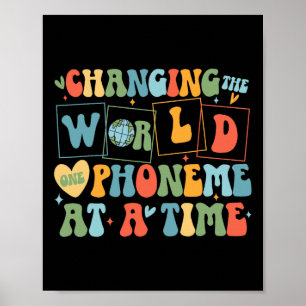 Retro das World One Phoneme zu einem Zeitpunkt Spa Poster