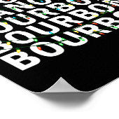 Retro Dasher Dancer Prancer Bourbon Christmas Funn Poster (Ecke)