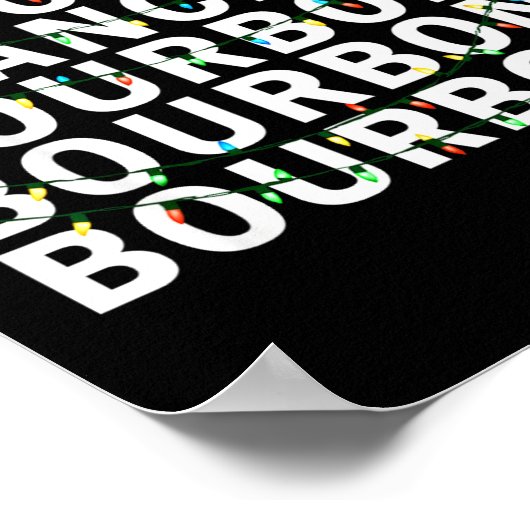 Retro Dasher Dancer Prancer Bourbon Christmas Funn Poster (Ecke)