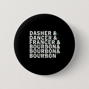 Retro Dasher Tänzer Prancer Bourbon Weihnachten Sp Button