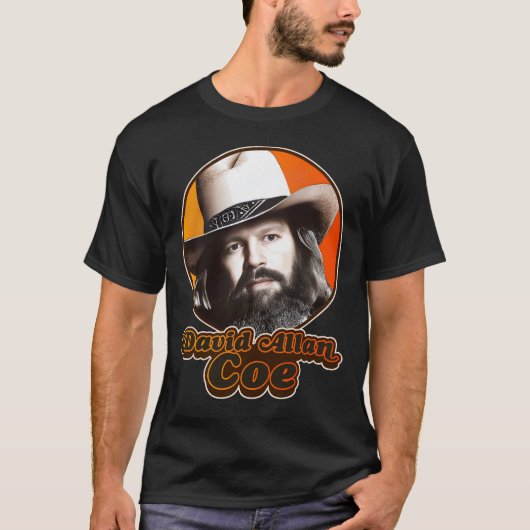 Retro David Allan Coe Outlaw Country Music Tribute T-Shirt (Vorderseite)