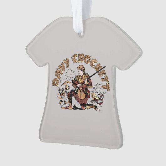 Retro Davy Crockett Ornament (Vorderseite)