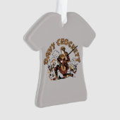 Retro Davy Crockett Ornament (Vorderseite)