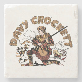 Retro Davy Crockett Steinuntersetzer