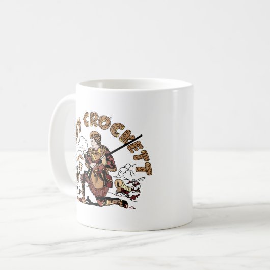 Retro Davy Crockett Tasse (Vorderseite Links)