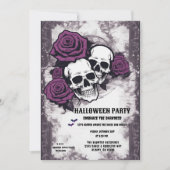 Retro Day of the Dead & Haunting Halloween-Party Einladung (Vorderseite)