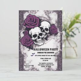 Retro Day of the Dead & Haunting Halloween-Party Einladung