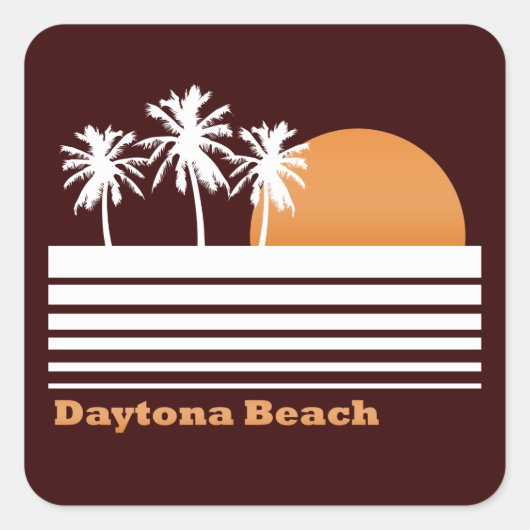 Retro Daytona Beach Aufkleber (Vorderseite)