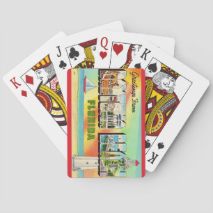 Retro-Daytona-Beach-Postkarten-Spielkarten Spielkarten