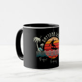 Retro Daytona Beach Surfing Tasse (Vorderseite Links)