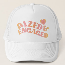 Retro Dazed and Verlobt Bachelorette Trucker Hat Truckerkappe