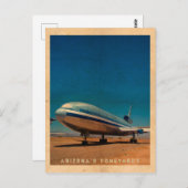 Retro DC10 Reisepostkarte Postkarte (Vorne/Hinten)