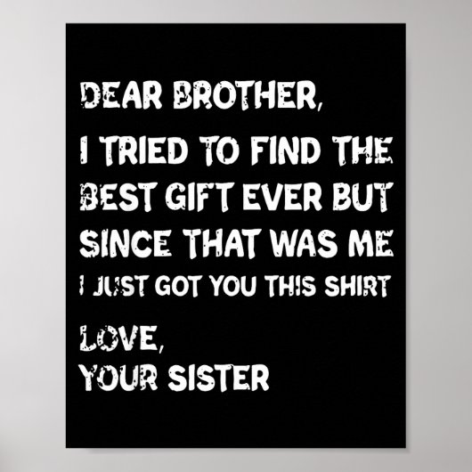 Retro Dear Brother I Tried To Find The  Poster (Vorne)
