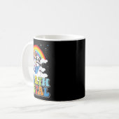 Retro Death Metal Cat Rainbow Unicorn Funny Heavy Kaffeetasse (Vorderseite Links)