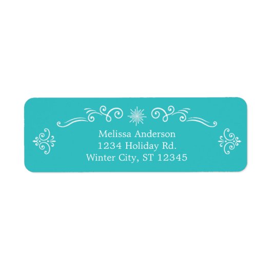 Retro Decorative Adressetikett (Vorne)