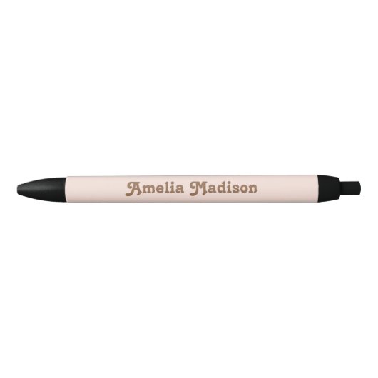 Retro Decorative Pink Brown Pen Kugelschreiber (Vorderseite)