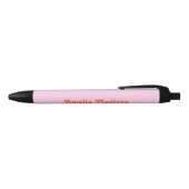 Retro Decorative Pink Orange Pen Kugelschreiber (Oberseite)