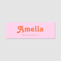 Retro Decorative Simple Pink Orange