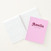 Retro Decorative Simple Pink Orange Notizblock (Innenseite)