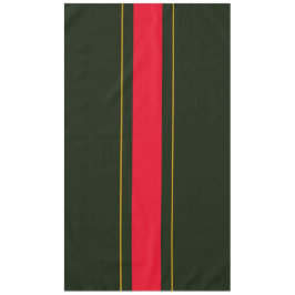 Retro Deep Forest Green Red Brown Racing Streifen Tischdecke
