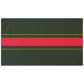 Retro Deep Forest Green Red Brown Racing Streifen Tischdecke (Vorderseite (Horizontal))