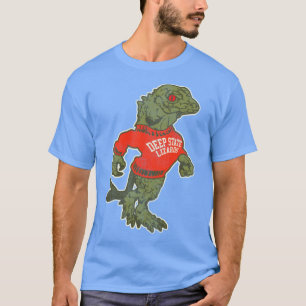 Retro Deep Staat Lizards Verschwörung Sportparody T-Shirt