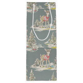 retro deer geschenktüte für weinflaschen