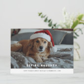 Retro Definition Naughty Weihnachts-Weihnachtsmann Feiertagskarte (Stehend Vorderseite)
