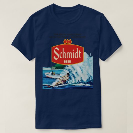 Retro Defunkt Schmidt Beer Waterskiing T-Shirt (Design vorne)