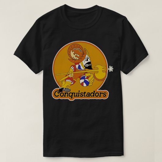Retro Defunktionale San Diego Conquistadors Basket T-Shirt (Design vorne)