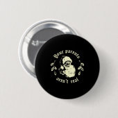 Retro Deine Eltern sind nicht der echte Weihnachts Button (Vorne & Hinten)