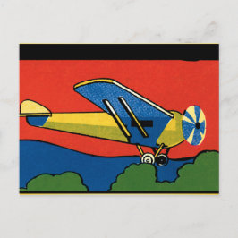 Retro Deko Flugzeug Postkarte