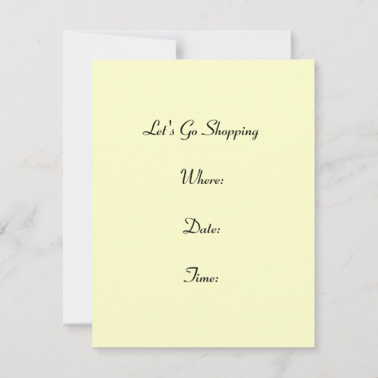 Retro Deko Invitations Department Store Escalatore Einladung (Rückseite)