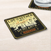 Retro Deko-sonniger Verhalten-individueller Name Rechteckiger Pappuntersetzer (angewinkelt)